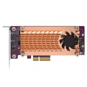 QNAP QM2-2P-244A Dual M.2 22110/2280 PCIe NVMe SSD expansion card