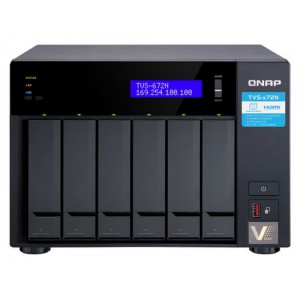 QNAP TVS-672N-i3-4G Intel Core i3-8100T 6-Bay NAS with M.2 SSD Slot